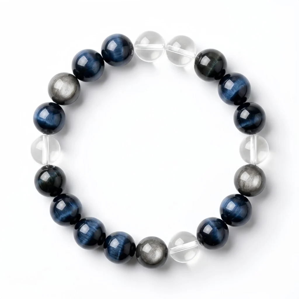 Desaix Afterimage Blue Tiger Eye Beaded Bracelet