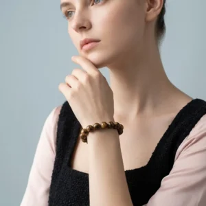 Natural Cookeite Beaded Bracelet – Earth Tone Gemstone Jewelry