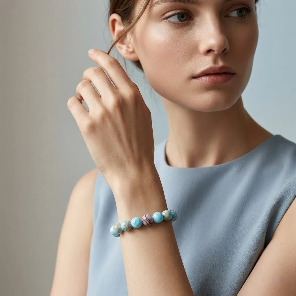 Shoushan Stone Bead Bracelet