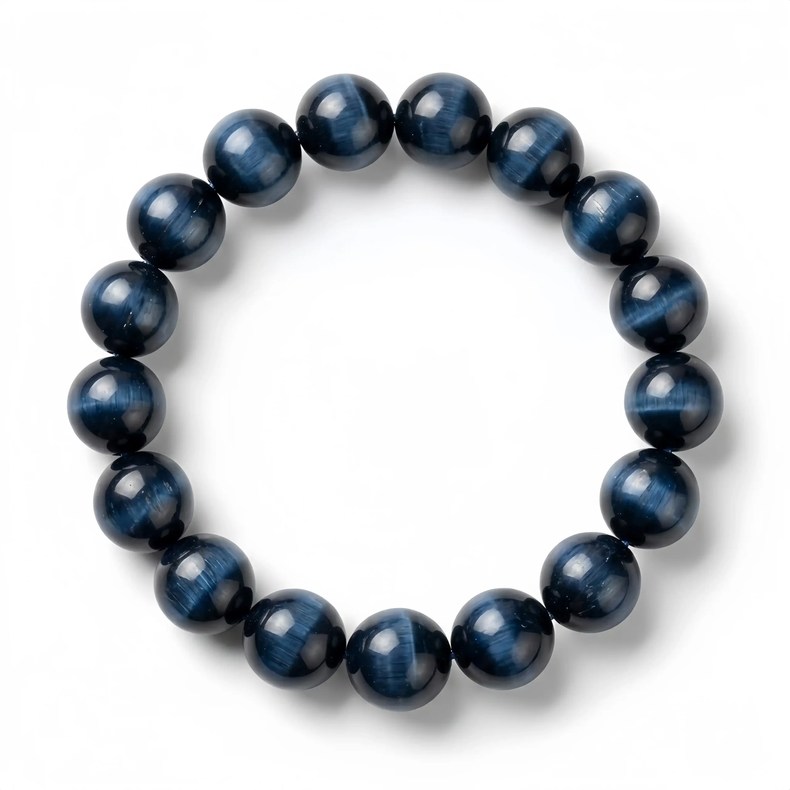 Blue Tiger Eye Bead Bracelet