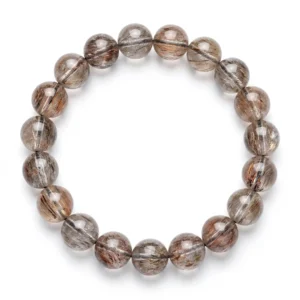 Black Golden Super Seven Quartz Beaded Bracelet – Natural Multi-Inclusion Crystal
