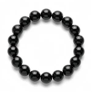Natural Black Obsidian Beaded Bracelet | Handmade Protection Jewelry