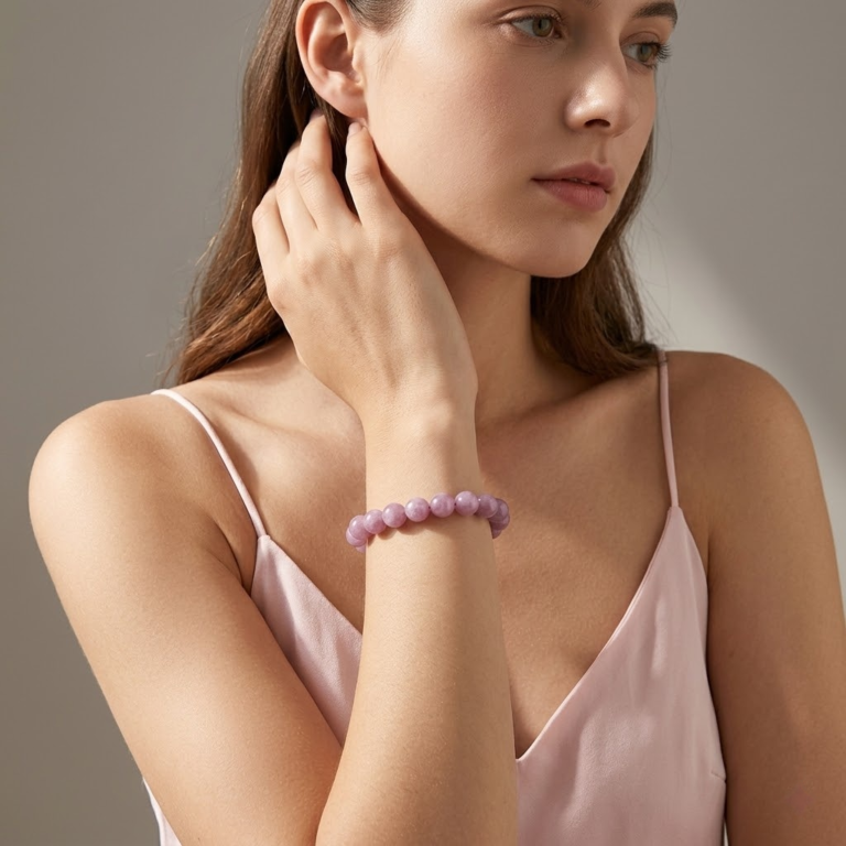 Madagascar Purple Rose Quartz Bracelet