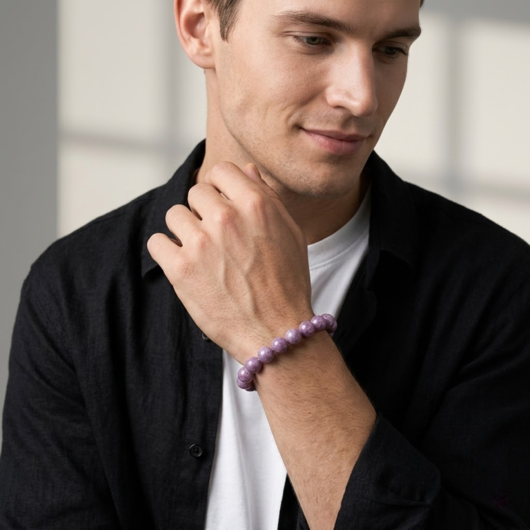 Madagascar Purple Rose Quartz Bracelet