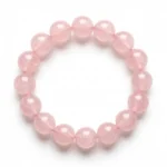 Natural rose quartz beaded bracelet with pink crystal stones
