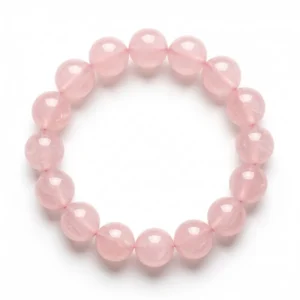 Rose Quartz Crystal Beaded Bracelet