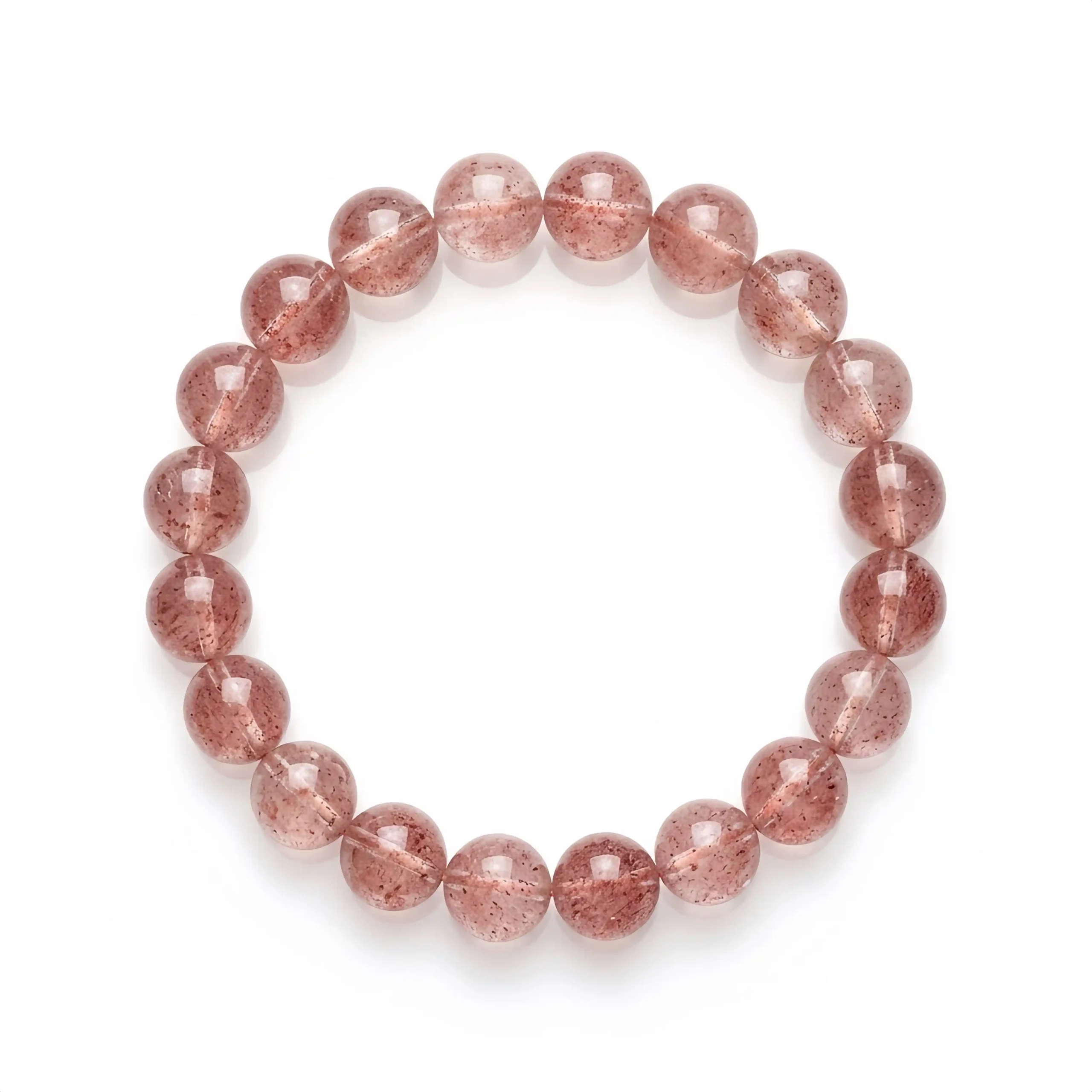 Strawberry Quartz Bead Bracelet