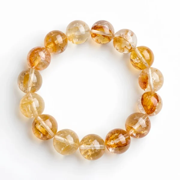 Golden Hematoid Quartz Beaded Bracelet | Natural Golden Garden Crystal