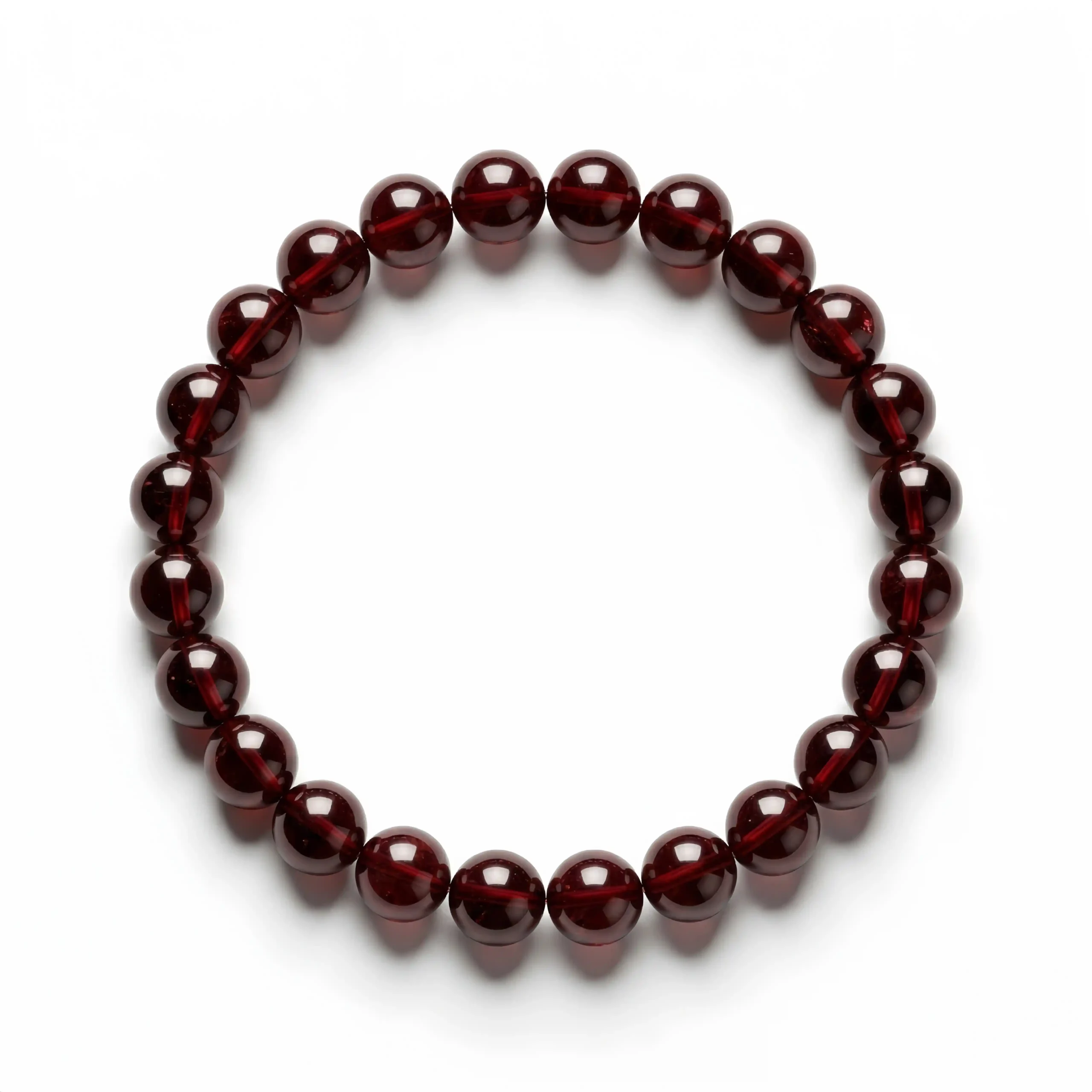 Red Garnet Bead Bracelet