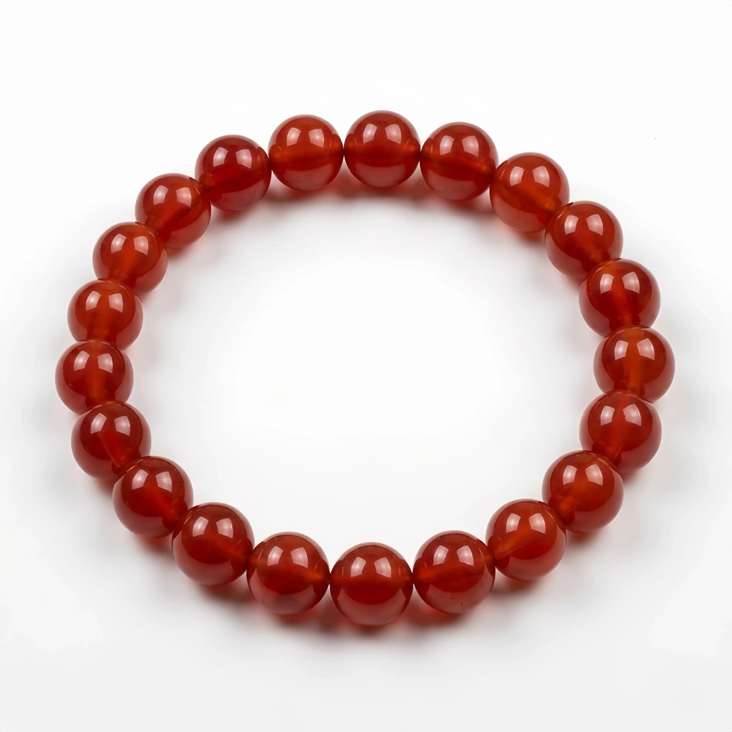 Red Agate Bead Bracelet