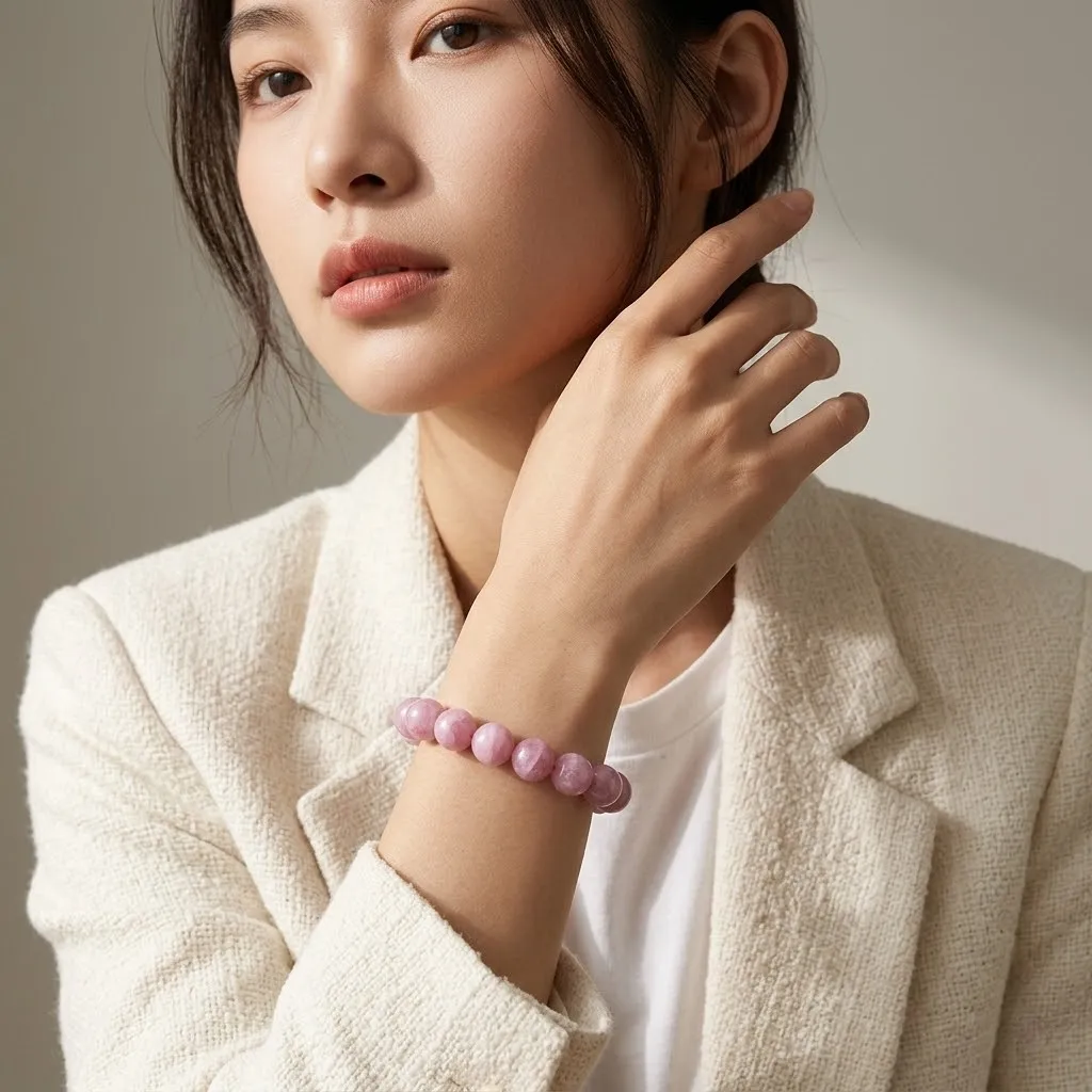 Kunzite Bead Bracelet