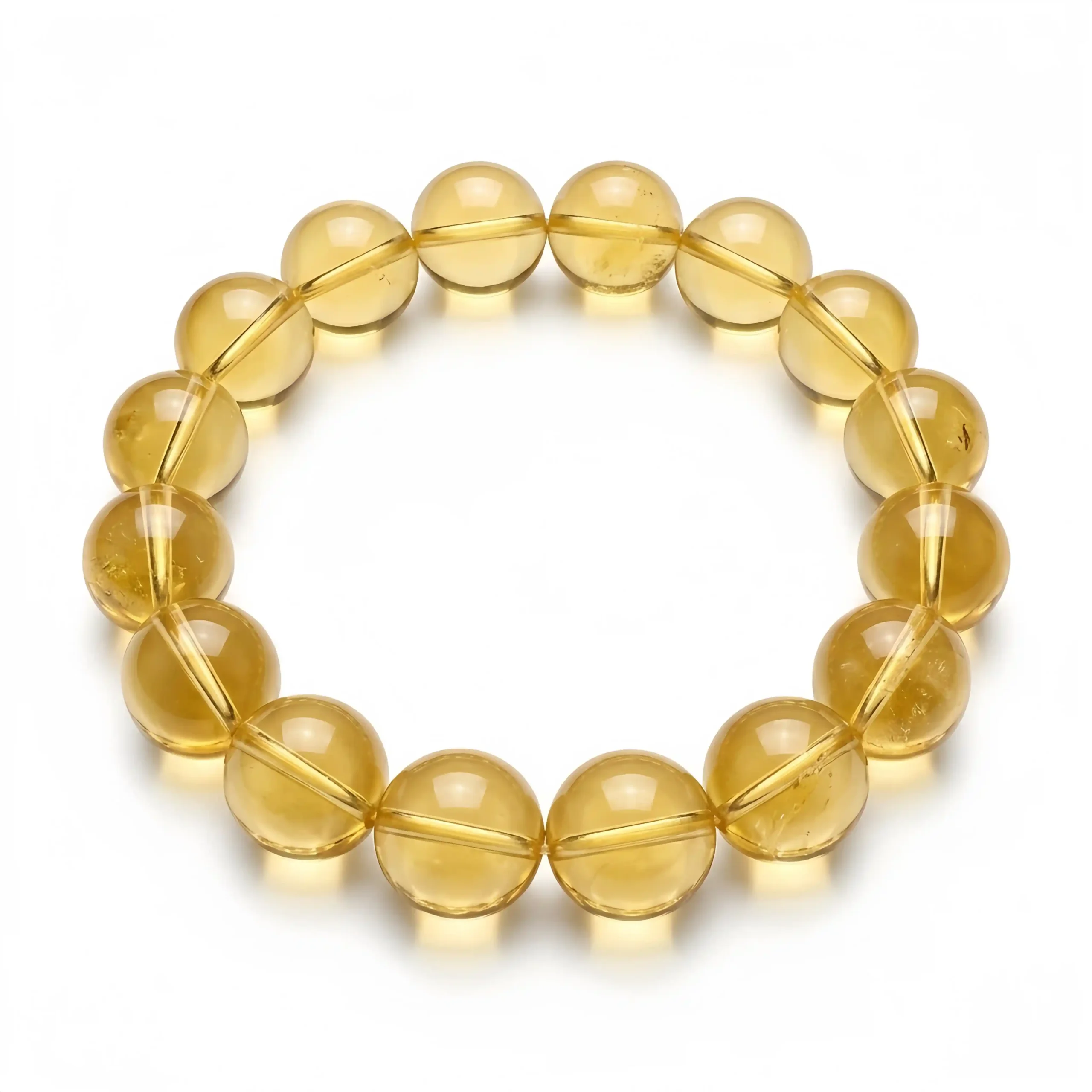 Citrine Crystal Bead Bracelet