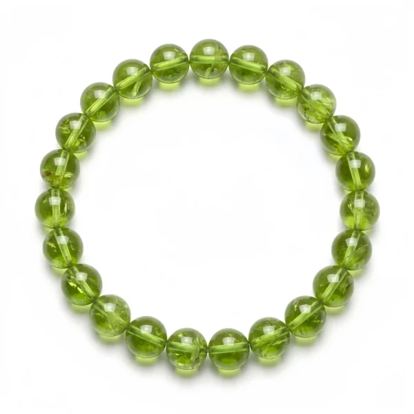 Natural Peridot Beaded Bracelet – Vibrant Green Gemstone