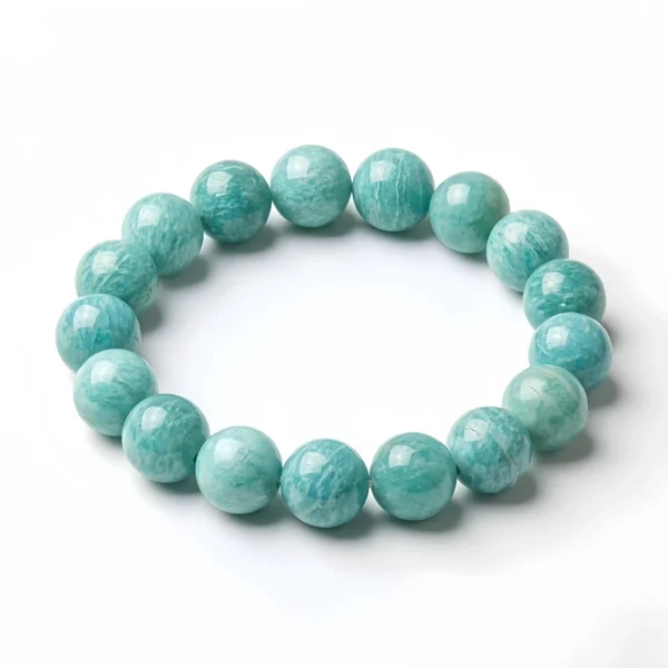 Natural Amazonite Beaded Bracelet – Ocean Green Gemstone Jewelry