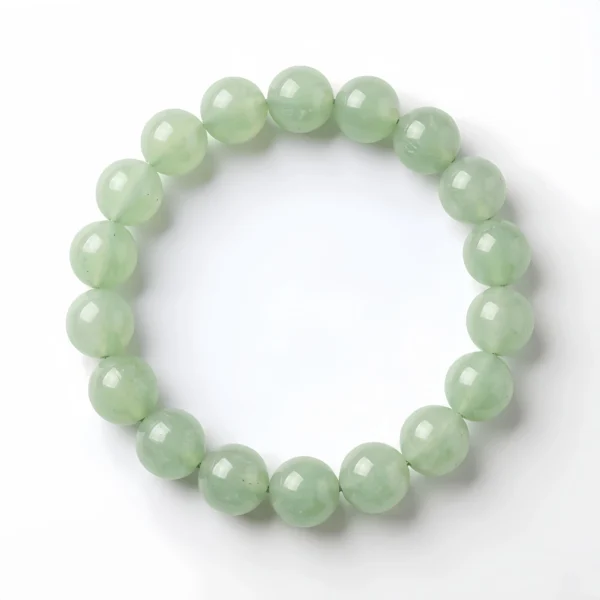Natural Green Aventurine Beaded Bracelet – Polished Gemstone Stretch Bracelet