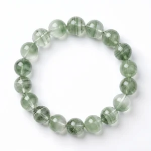 Green Phantom Quartz Beaded Bracelet – Natural Garden Crystal