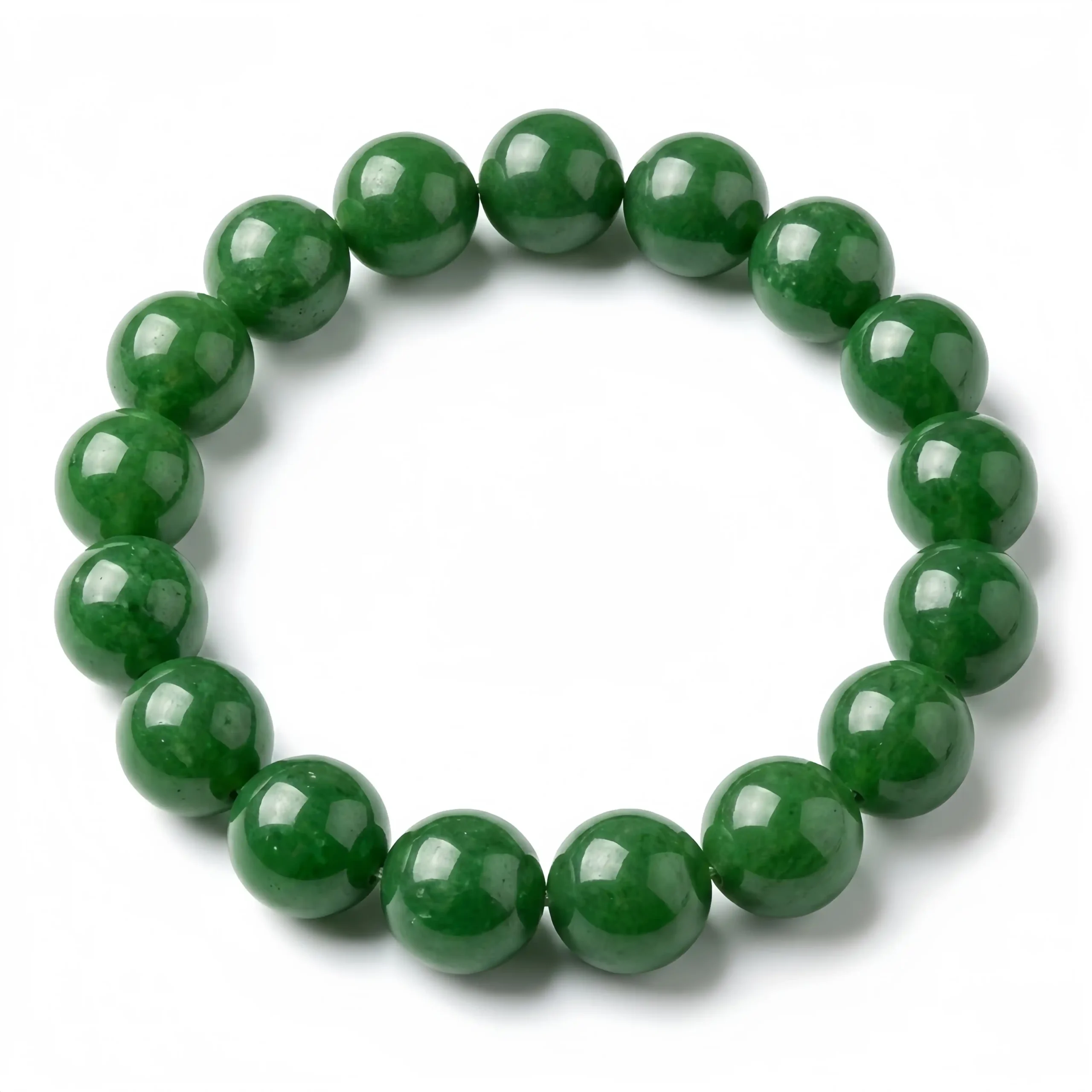 Natural Green Jasper Agate Beaded Bracelet – Handmade Gemstone Jewelry