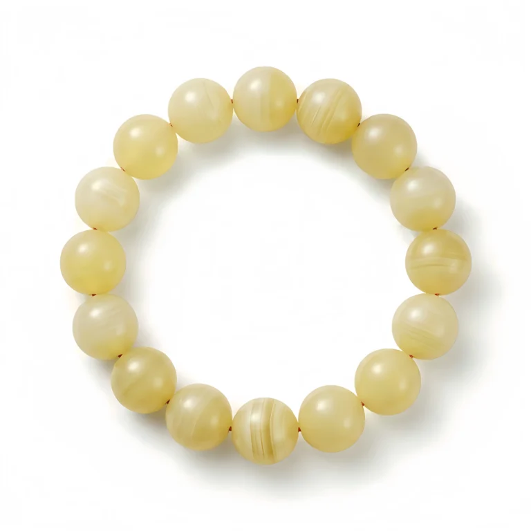 Natural Yellow Calcite Beaded Bracelet – Handmade Gemstone Jewelry