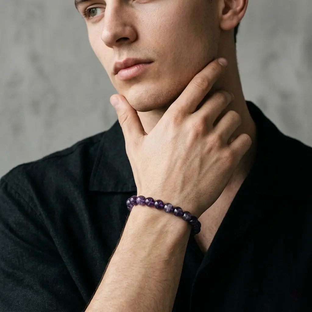 Amethyst Bead Bracelet