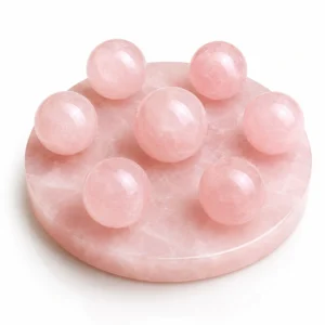 Rose Quartz Crystal Grid Set with Seven Star Design