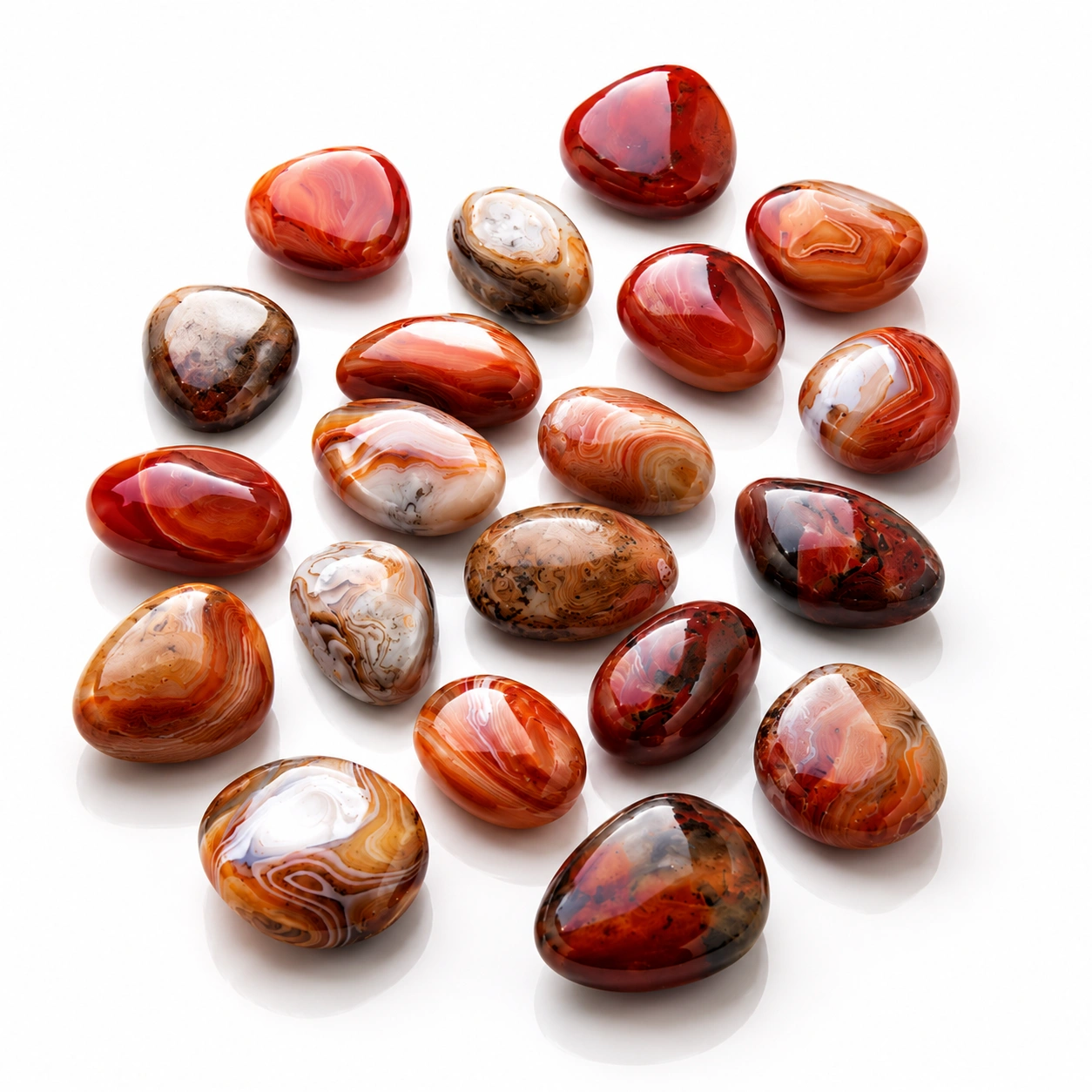 Natural Banded Agate Tumbled Stone Polished Crystal
