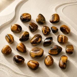 Natural Tiger Eye Gemstone Polished Stone Collection