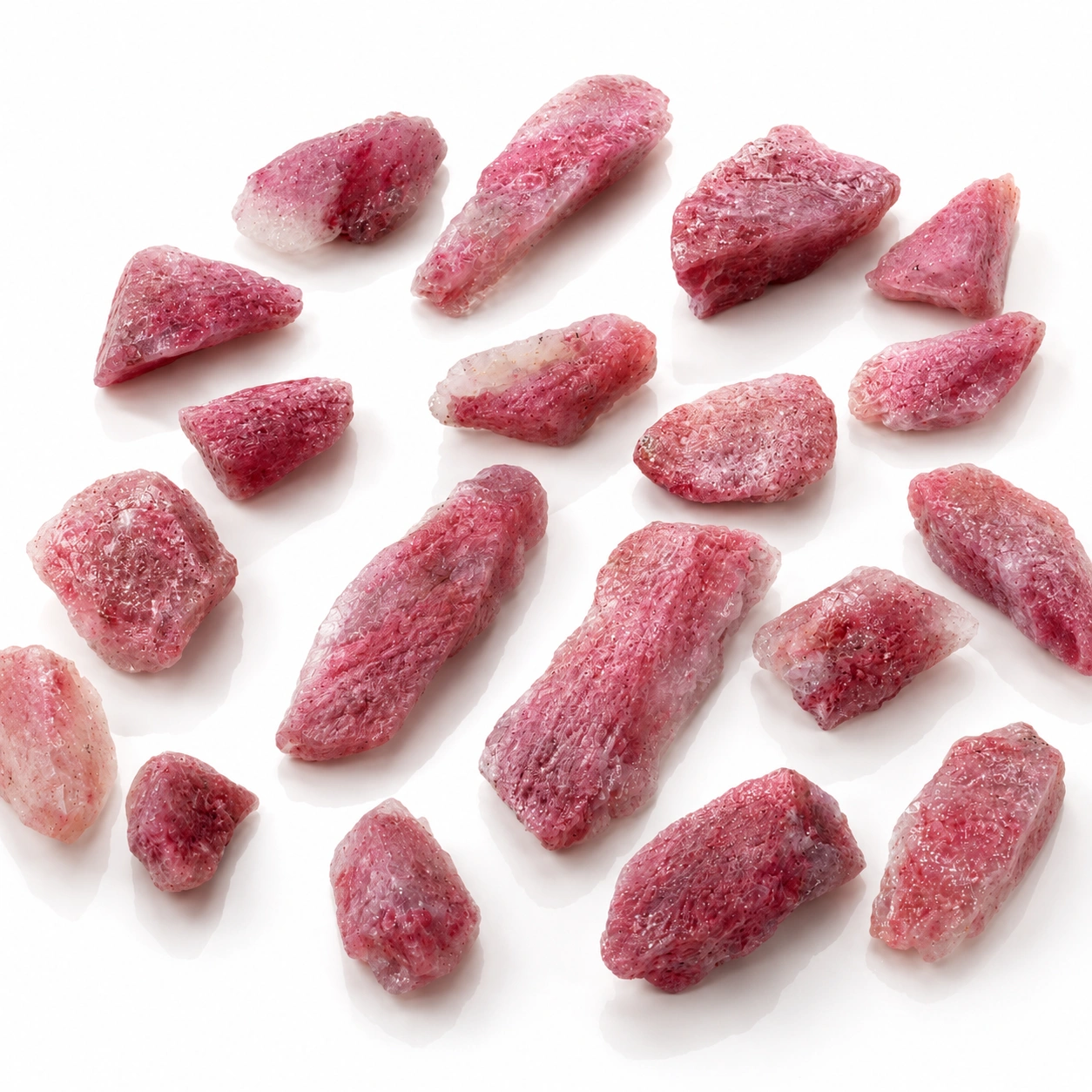 Natural Strawberry Quartz Rough Crystal Stones for Healing