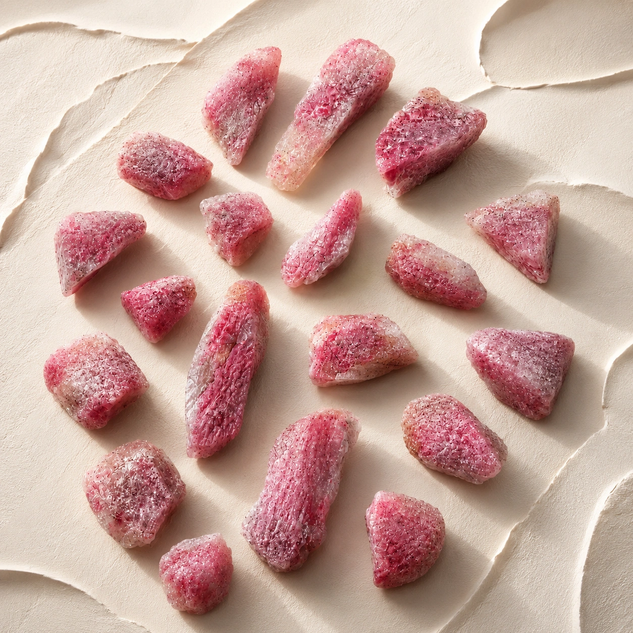 Natural Strawberry Quartz Rough Crystal Stones for Healing