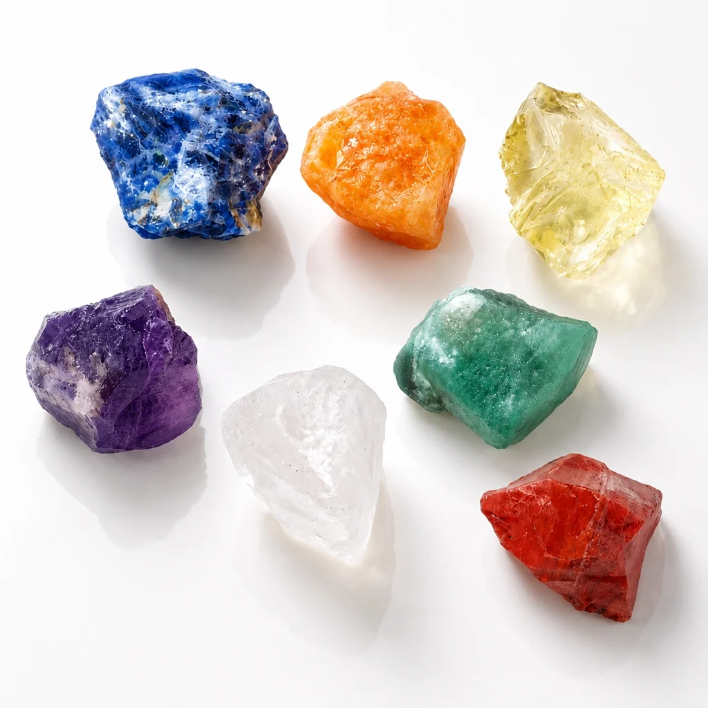 Natural Aventurine, Calcite & Lapis Lazuli Raw Gemstone Collection