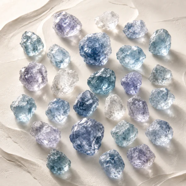 Natural Fluorite Pocket Stone with Raw Mineral Texture