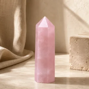 Rose Quartz Crystal Tower Polished Natural Stone Point