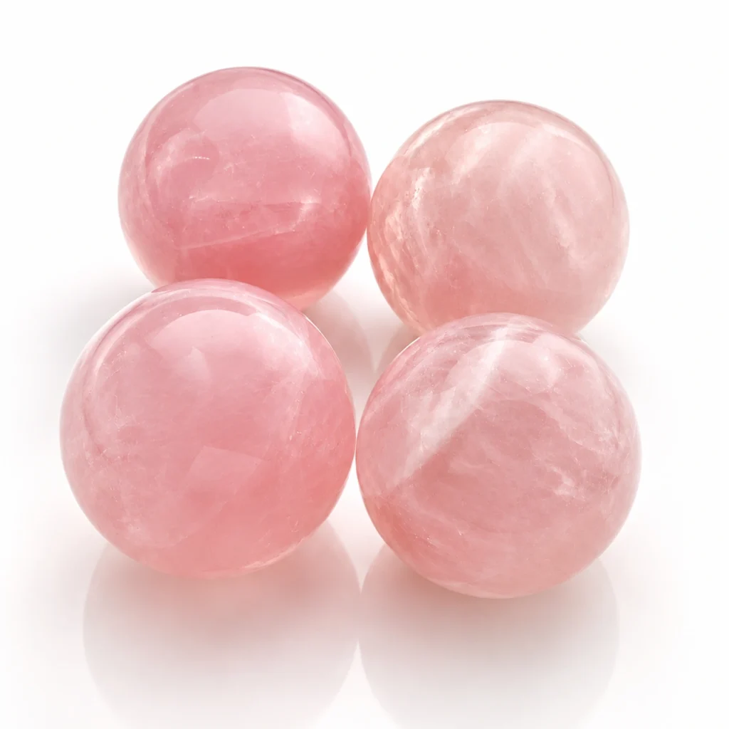 Rose Quartz Crystal Sphere Decorative Polished Gemstone Ball