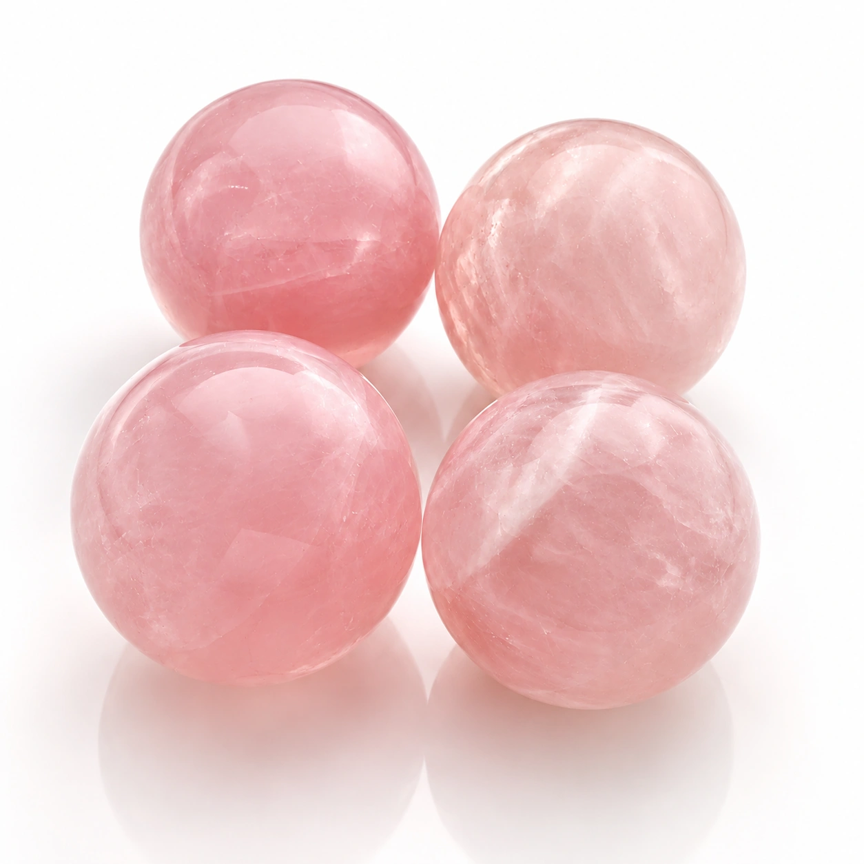 Natural Rose Quartz Crystal Sphere Decorative Healing Ball