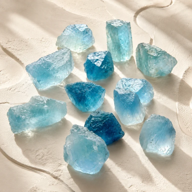 Fluorite Pocket Stone – Ocean Mist
