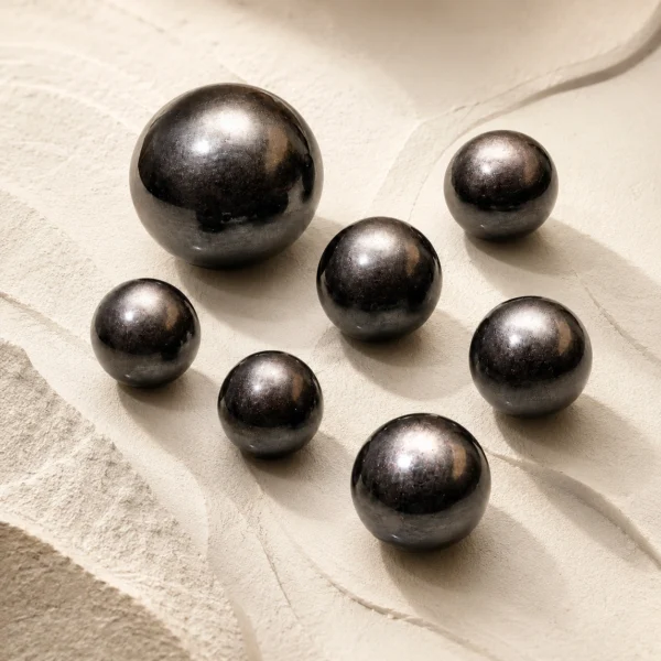 Silver Sheen Obsidian Sphere Crystal Decor