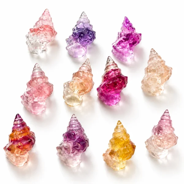 Rainbow Glass Seashell Ornament – Colorful Ocean-Inspired Decor