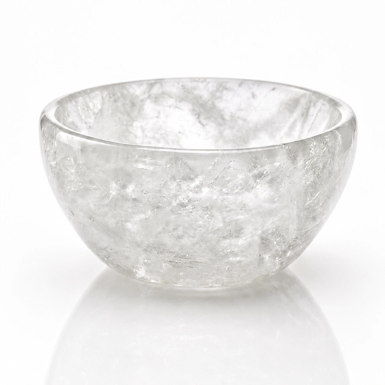 Natural Clear Quartz Crystal Bowl Decorative Display