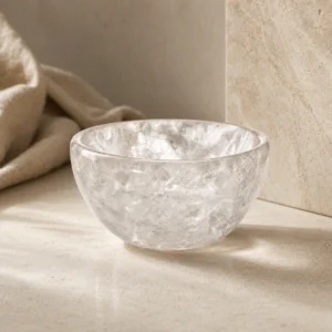 Clear Quartz Crystal Bowl Natural Stone Decorative Display