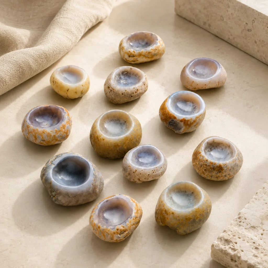 Agate Crystal Bowl Natural Stone Decorative Dish