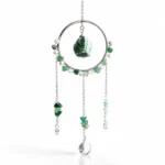 Green Aventurine Crystal Wind Chime with natural gemstone hanging stones
