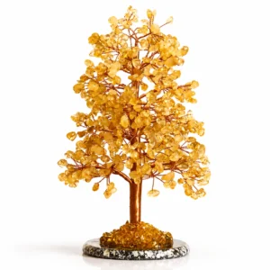 Citrine Crystal Tree with Natural Agate Base Décor