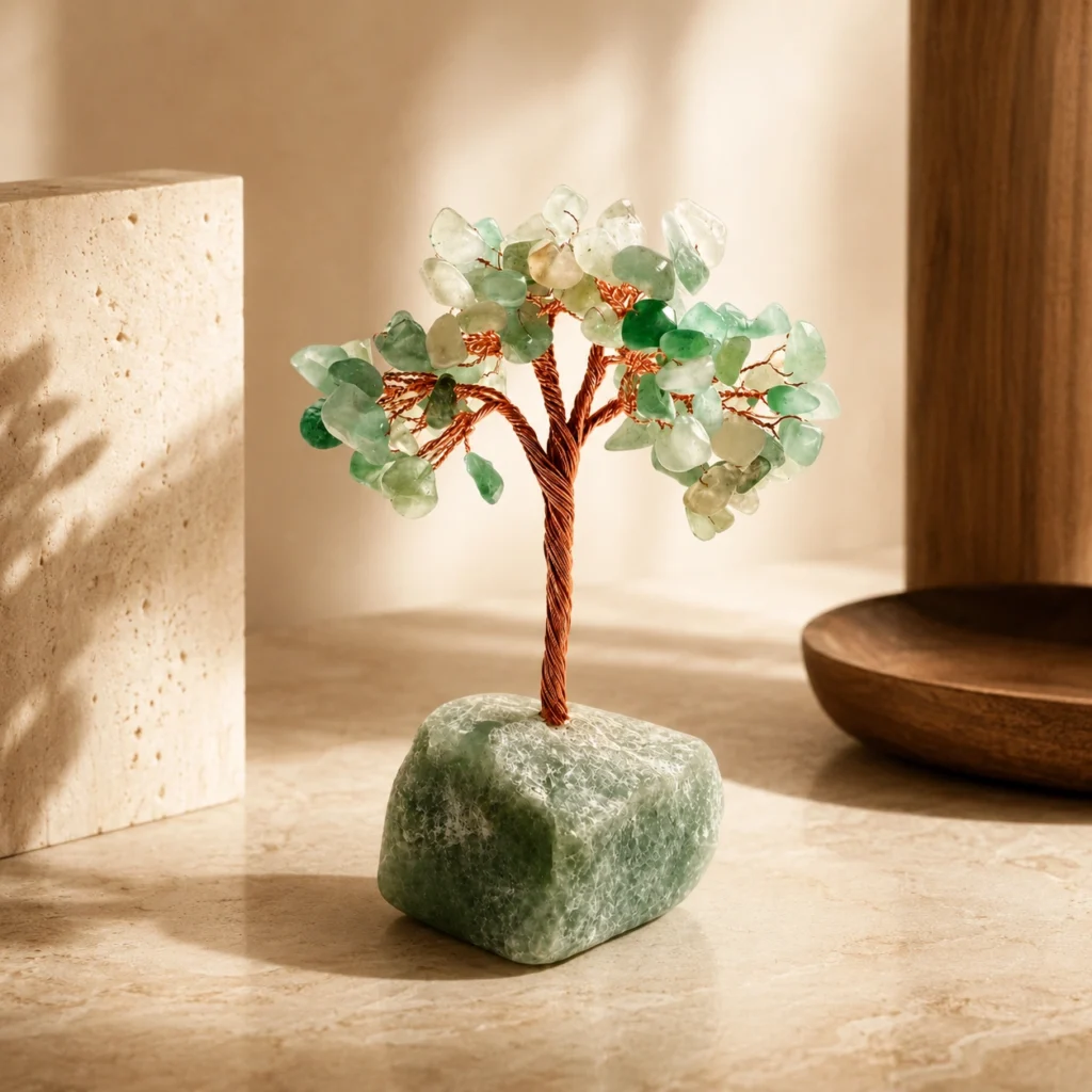 Green Aventurine Crystal Tree Decor – Natural Gemstone Bonsai