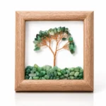 Green Aventurine Crystal Money Tree Frame handmade gemstone decor