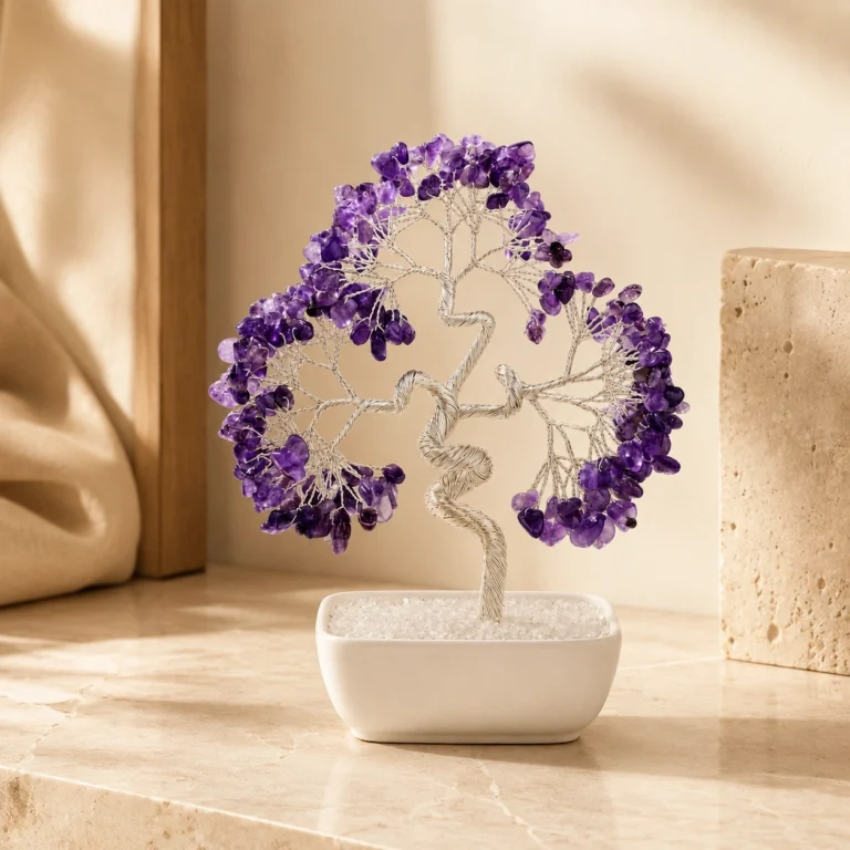 Amethyst Crystal Money Tree Handmade Home Decor