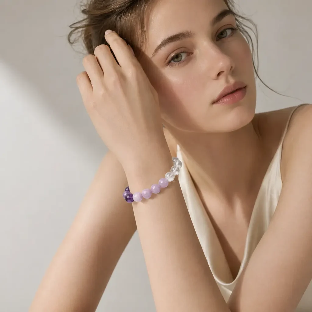 Kunzite Crystal Bracelet – Vesper Light