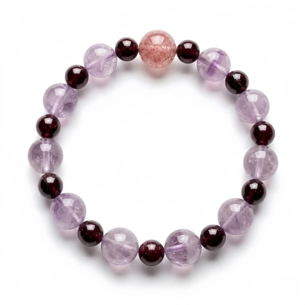 Lavender Amethyst Beaded Bracelet – Domination of Desire