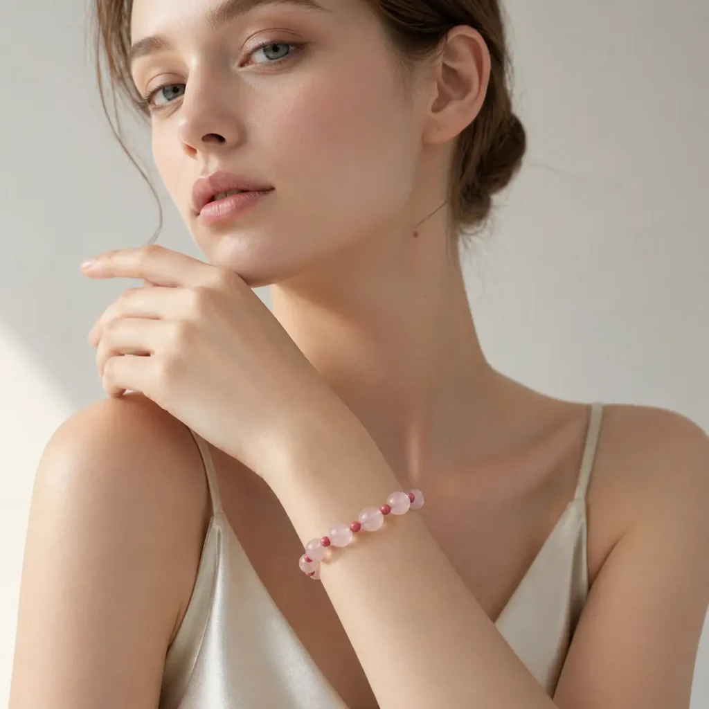Rose Quartz Beaded Bracelet – Eros Lattice
