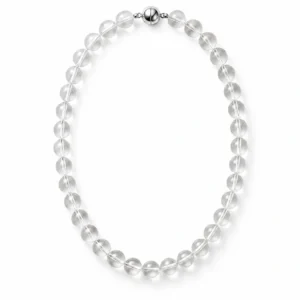 Clear Quartz Beaded Necklace — Natural Crystal Design