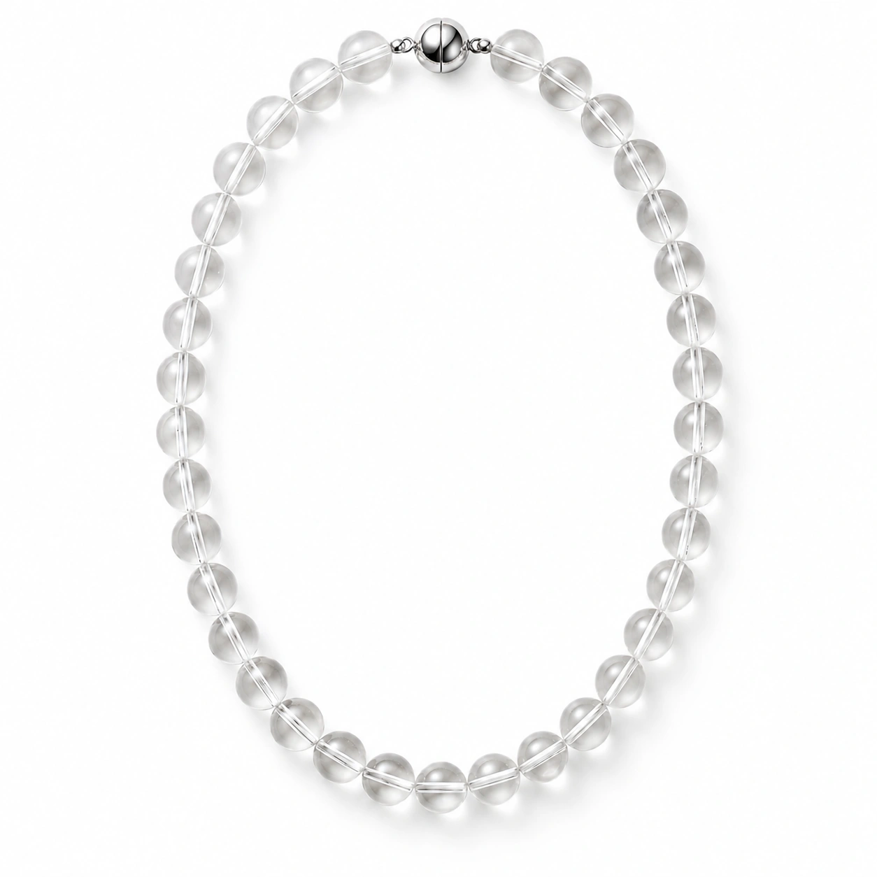 Natural Clear Quartz Beaded Necklace