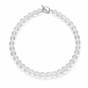Clear Quartz Beaded Necklace — Natural Crystal Design